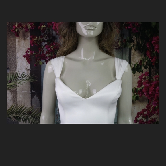 White tulle detachable bridal sleeves - Picture 2 of 6